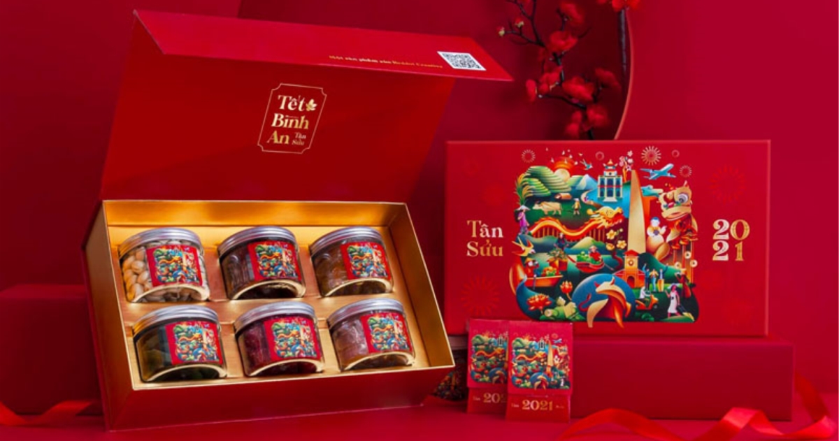 Thiết kế, in ấn Hộp quà tết